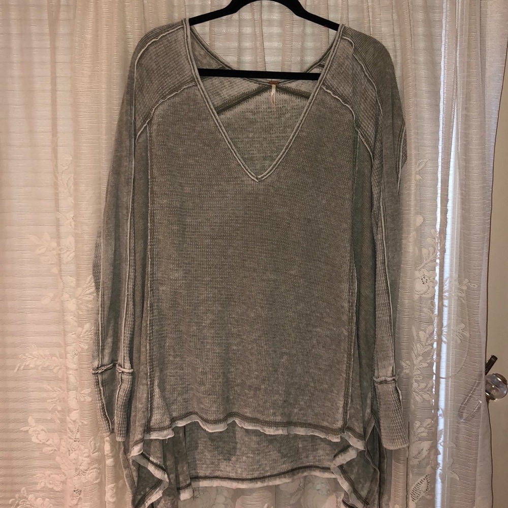 Free People Waffle Top